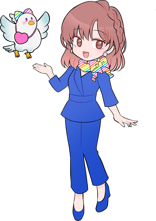 エコキュートを案内する女性のイラスト
